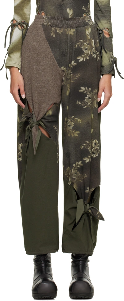 J.kim Brown Printed Kundimi Trousers