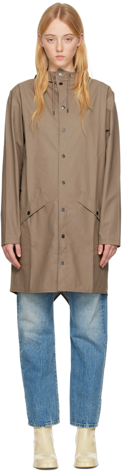 Rains Taupe Long Coat In 17 Taupe