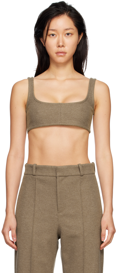 Yuzefi Taupe Scoop Tank Top