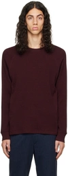 Vince Mouline Slim Fit Thermal Crewneck Sweater In Optimistic Redbla
