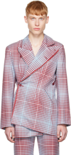 Charles Jeffrey Loverboy Checked Single-breasted Jacket In Blurtt Blurry Tartan