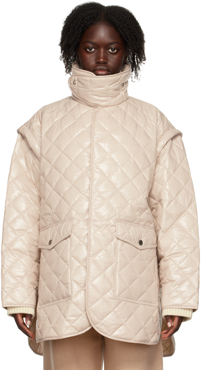 Trunk Project Off-white Quilted Jacket In Ivory