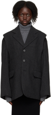 TRUNK PROJECT GRAY LAYERED BLAZER