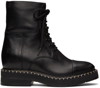 Chloé Noua Leather Ankle Boot In 001 Black