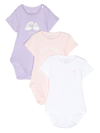 Palm Angels Baby Girl's Cotton Bodysuit, Pack Of 3 In Pink