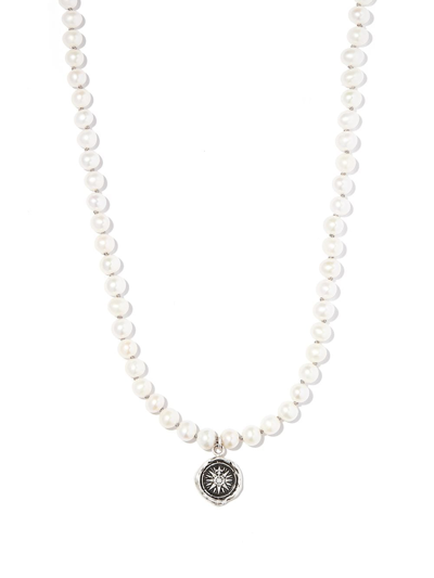 Pyrrha Direction Pearl Pendant Necklace In Silver