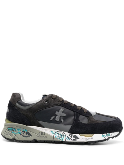 Premiata Mase Low-top Leather Sneakers In Black