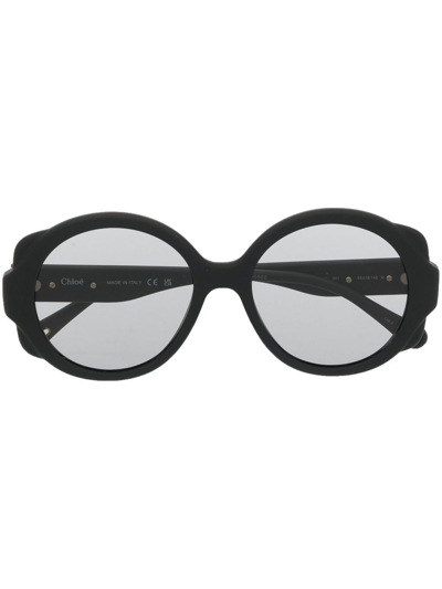 Chloé Round-frame Sunglasses In Black