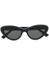 Gucci Star Logo Acetate Cat-eye Sunglasses In Black