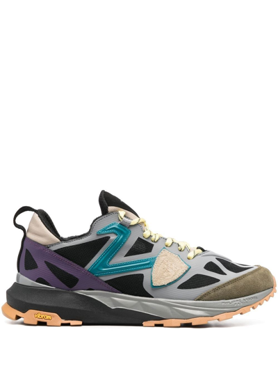 Philippe Model Roc X Suede Sneakers In Grey