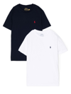 Polo Ralph Lauren Logo-embroidered Three-pack T-shirts In Multicolour