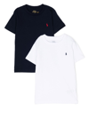 Polo Ralph Lauren Logo-embroidered Three-pack T-shirts In Multicolour