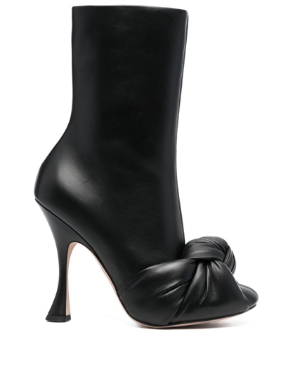 Giambattista Valli Maxi Bow-embellished 110mm Ankle Boots In Black