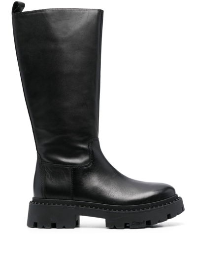 Ash Gold 50mm Knee-length Boots In Black