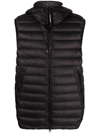 C.p. Company Lens-hood Quilted Gilet In Black