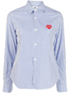 Comme Des Garçons Play Pixel Red Heart Shirt For Women In Blue