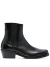 RAF SIMONS 45MM BLOCK-HEEL ANKLE BOOTS