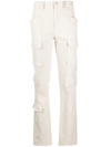 Isabel Marant Slim-cut Cargo Trousers In White
