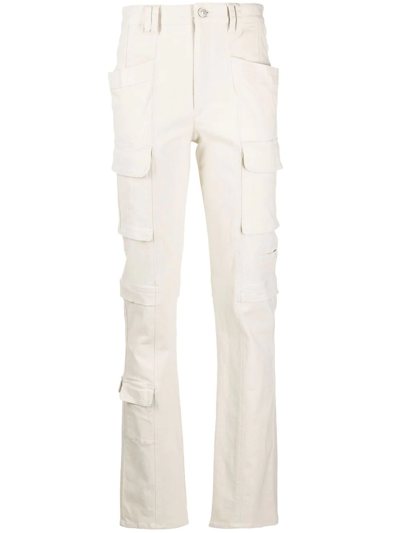 Isabel Marant Slim-cut Cargo Trousers In Nude