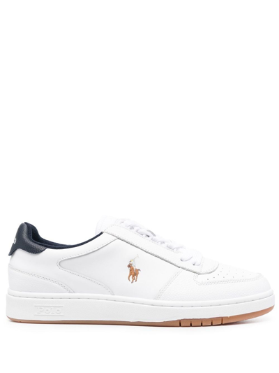 Polo Ralph Lauren Court Logo-embroidered Trainers In White
