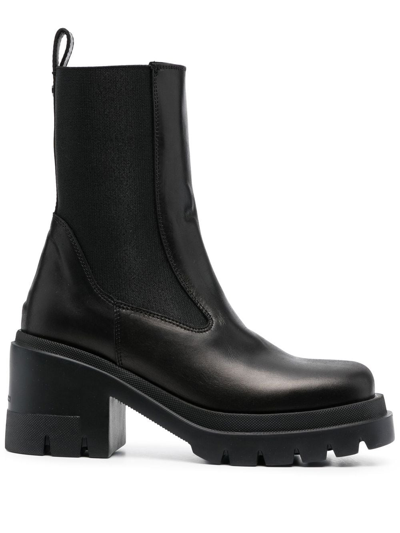 Woolrich Square-toe Ankle Boots In Black