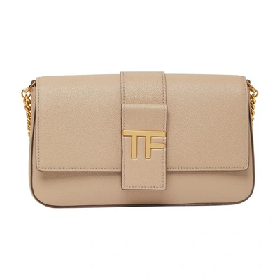 Tom Ford Crossbody Bag In Silk Taupe