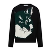 Maison Kitsuné Oversize Fox Head Jacquard Pullover In Black