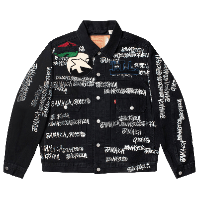 Pre-owned Stussy X Denim Tears X Our Legacy Ttl Denim Jacket 'black'