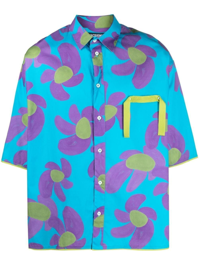 Jacquemus Men's  Purple Other Materials Shirt In Multicolor