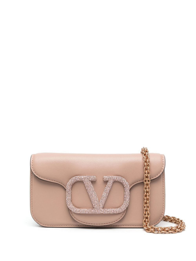 Valentino Garavani Pink Vlogo Leather Cross Body Bag