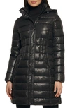 Guess Water-resistant Hooded Quilted Puffer Jacket In Black
