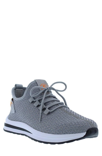 French Connection Shane Snake Embossed Knit Sneaker In Grey