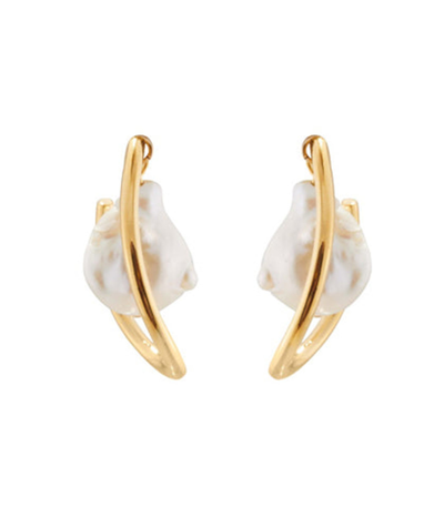 Mounser Waxing Hoop Earrings / Gold In Gold Multi
