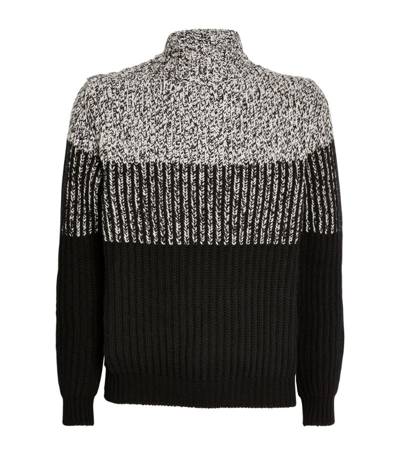 Agnona Cashmere Ribbed Sweater In Grey