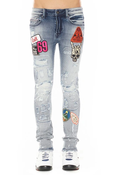 Cult Of Individuality Punk Super Skinny Jeans In Blue