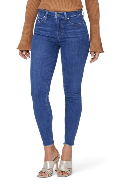 Paige Hoxton High Waist Raw Hem Ankle Skinny Jeans In Juneau