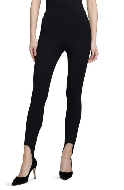 L Agence Sinclair High Waist Stirrup Leggings In Black