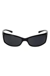 Fifth & Ninth Rocket 67mm Polarized Wraparound Sunglasses In Black