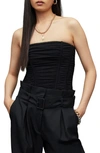 ALLSAINTS KYM RUCHED STRAPLESS CORSET TOP