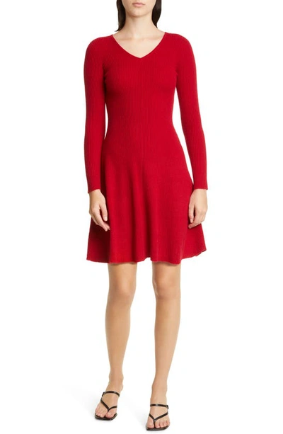 cashmere fit and flare dress ica ica dress knit dress A-line dress flare dress cashmere touch midi length high neck fit & flare midi long long length Cable knit high waist women's