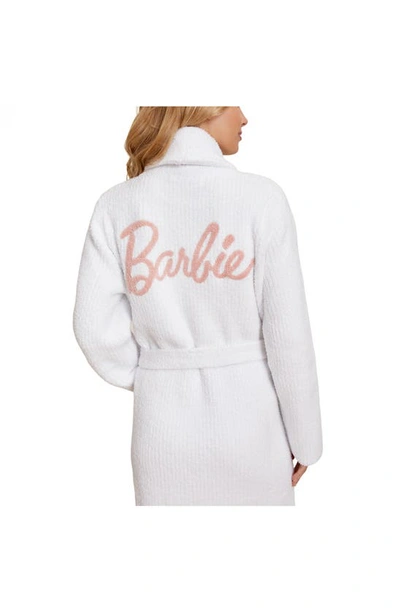 Barefoot Dreams X Barbie Limited Edition Cozychic Adult Robe In Sea Salt Dusty Rose