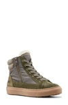 Cougar Dax Waterproof High Top Sneaker With Faux Shearling Trim In Olive
