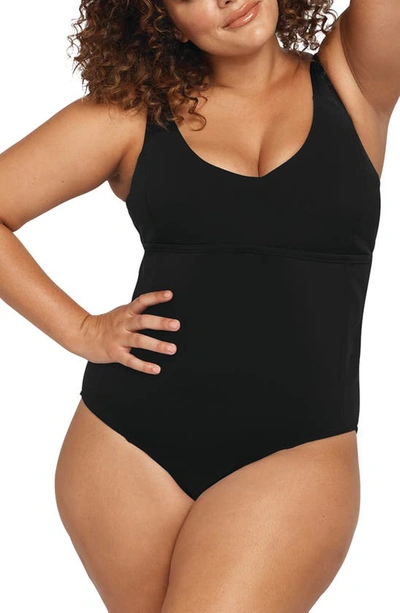 Artesands Natare Raph Chlorine Resistant One-piece Swimsuit In Black