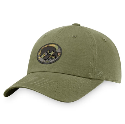Top Of The World Olive Iowa Hawkeyes Oht Military Appreciation Unit Adjustable Hat