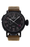 WATCHFINDER & CO. ZENITH PREOWNED PILOT LEATHER STRAP WATCH