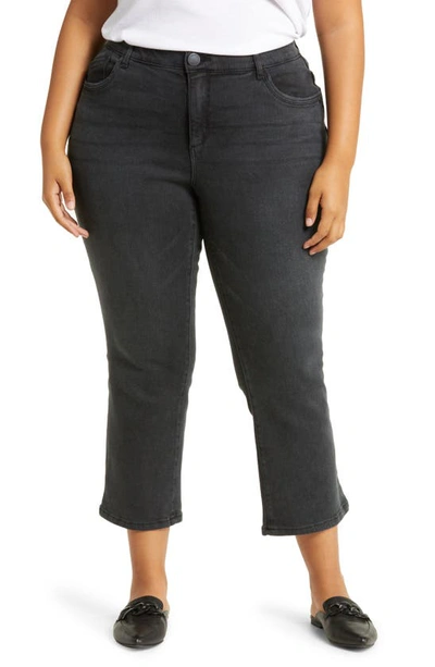 Wit & Wisdom 'ab'solution High Waist Crop Jeans In Washed Black