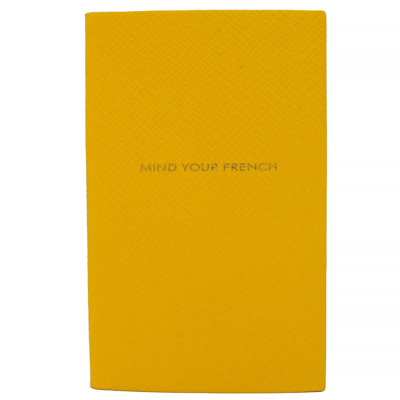 Smythson Mind Your French Notebook In Yellow
