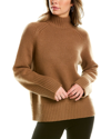 Vince Turtleneck Cashmere Sweater In Brown
