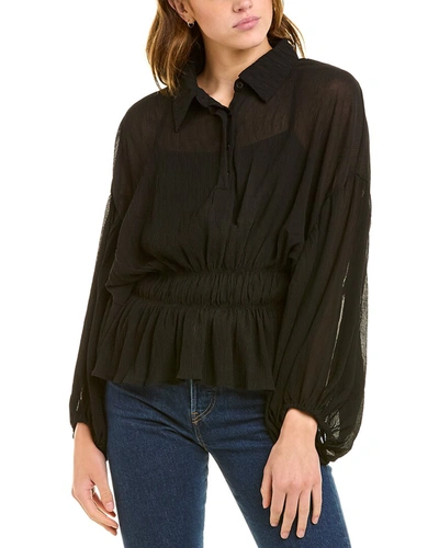 Line & Dot Maxine Blouse In Black