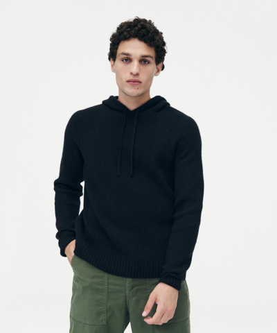 Naadam Luxe Cashmere Fisherman Hoodie In Navy